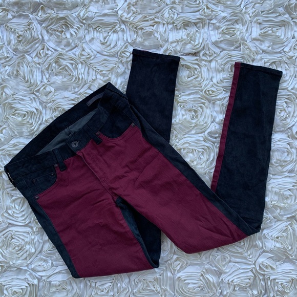 Rag & bone color block lamb leather skinny jeans - Picture 1 of 8